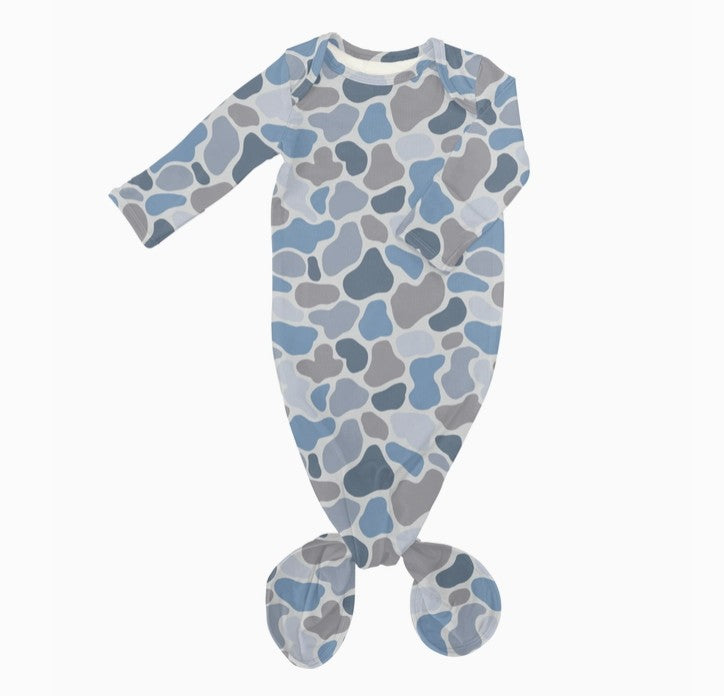 Watercolor Camo Knotted Gown - Premium Baby Sleepwear from Goosies - Just $29.95! Shop now at Pat's Monograms