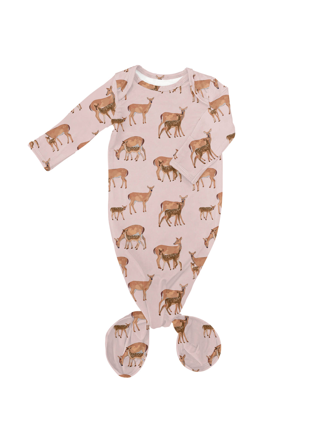 Does & Fawns - Knotted Infant Gown - Premium Baby Sleepwear from Goosies - Just $29.95! Shop now at Pat's Monograms