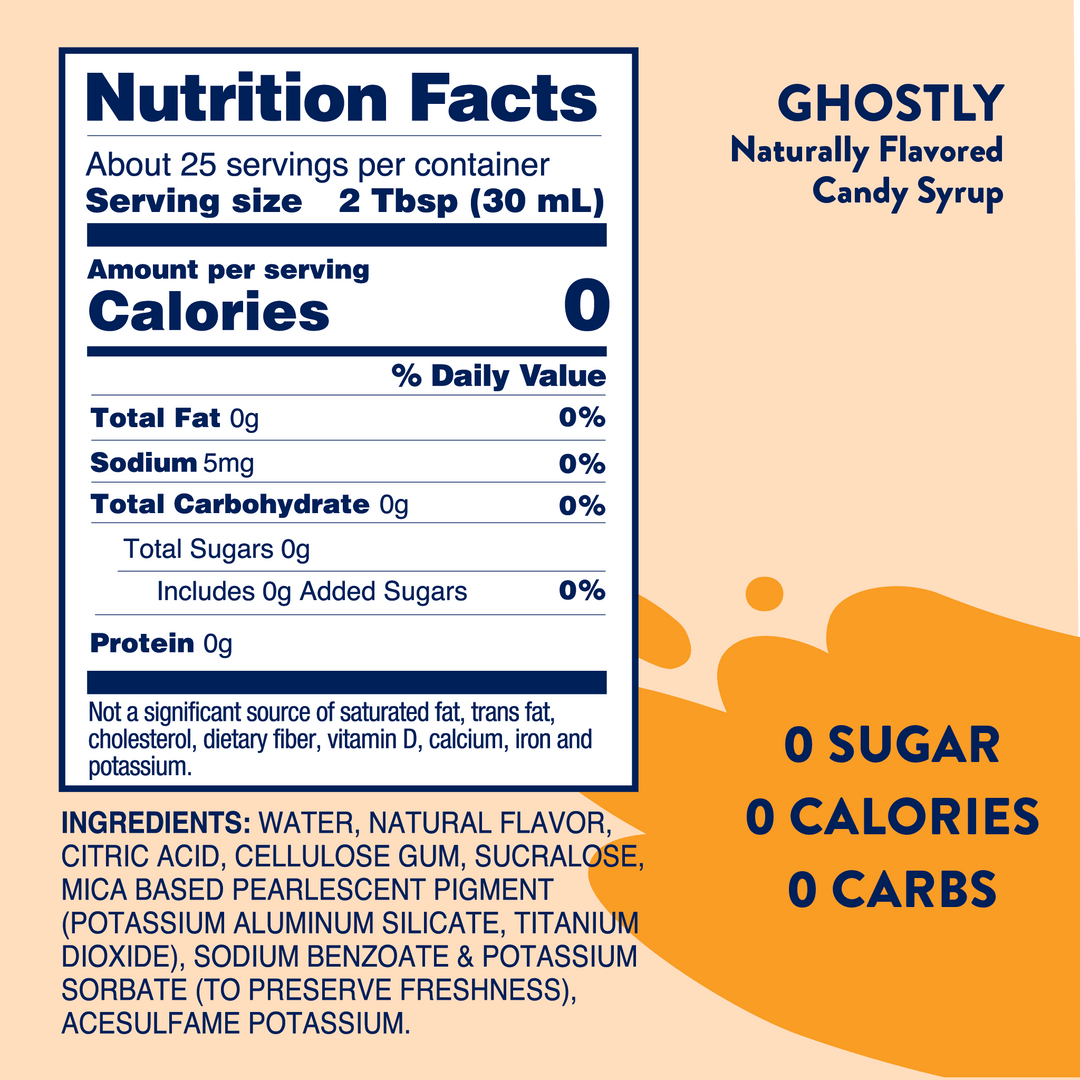 Sugar Free Ghostly Syrup - Premium drink mix from Jordan's Skinny Mixes - Just $9.59! Shop now at Pat's Monograms