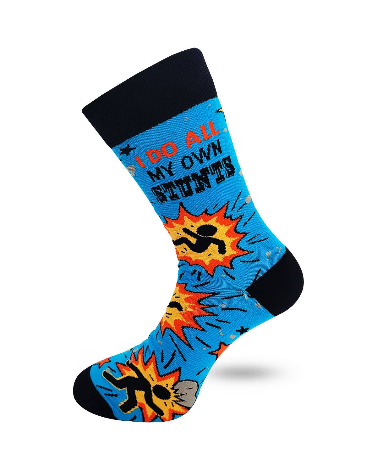 I Do All My Own Stunts Men's Novelty Crew Socks - Premium socks from Fabdaz - Just $11.95! Shop now at Pat's Monograms