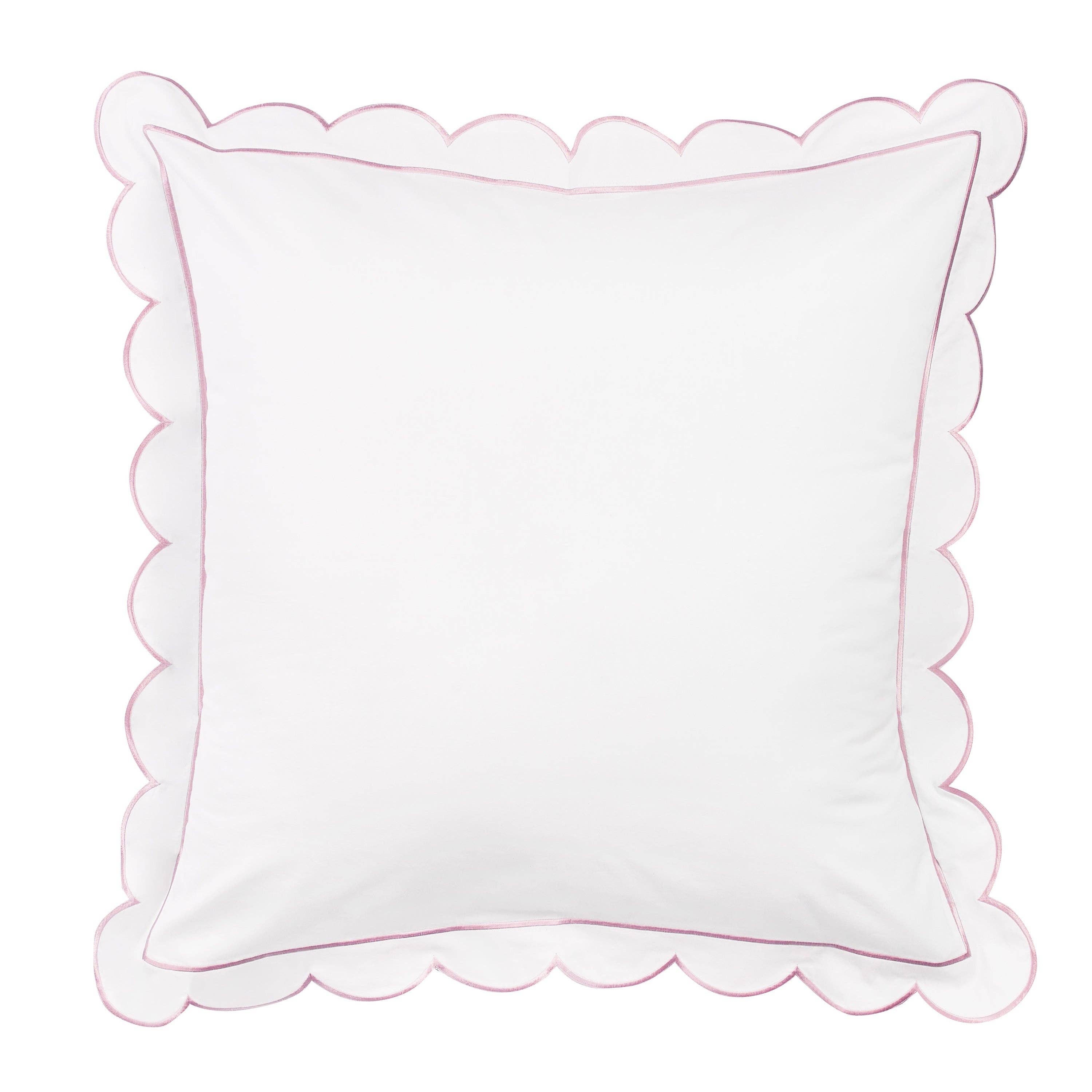 Scallop Frame Embroidered Cotton Percale Euro Sham - Premium Home Textiles from Mélange Home - Just $48.95! Shop now at Pat's Monograms