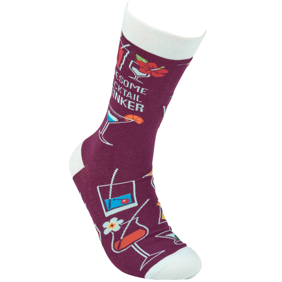 Awesome Cocktail Drinker Socks - Premium Socks from Primitives by Kathy - Just $11.50! Shop now at Pat's Monograms