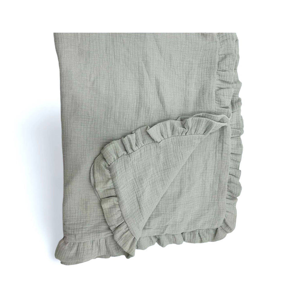 Muslin Ruffle Blanket - Baby Gift, Shower Gift, Newborn - Premium Baby Accessories from Zsa Zsa & LoLLi - Just $30! Shop now at Pat's Monograms