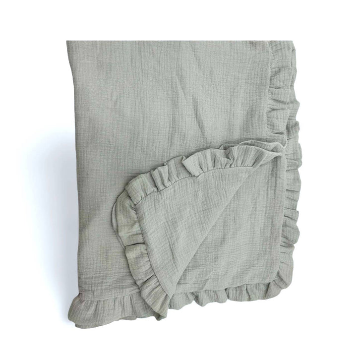 Muslin Ruffle Blanket - Baby Gift, Shower Gift, Newborn - Premium Baby Accessories from Zsa Zsa & LoLLi - Just $30! Shop now at Pat's Monograms