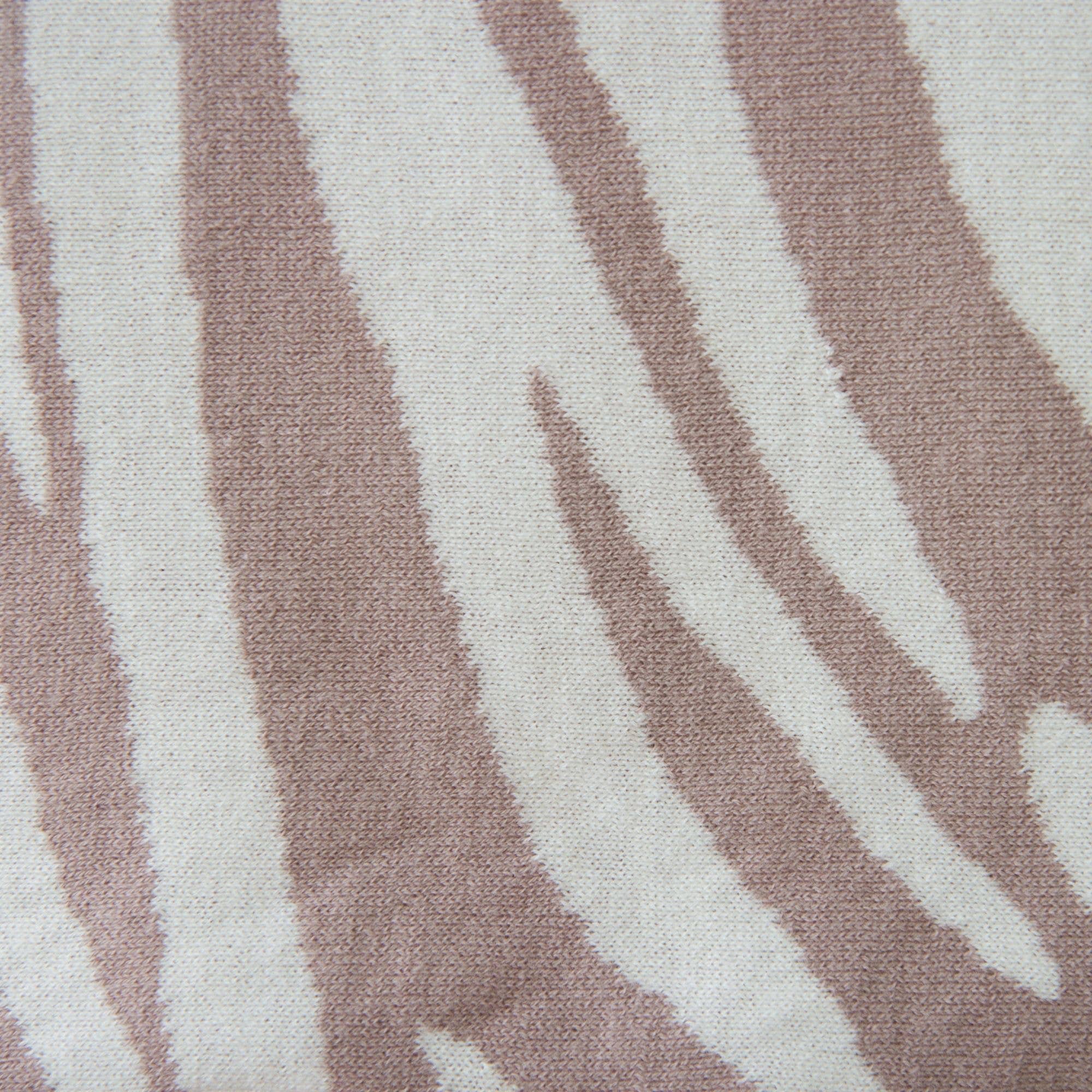 Rumi Zebra Cotton Knit Throw: Beige - Premium  from Tajik Home LLC - Just $35.95! Shop now at Pat's Monograms