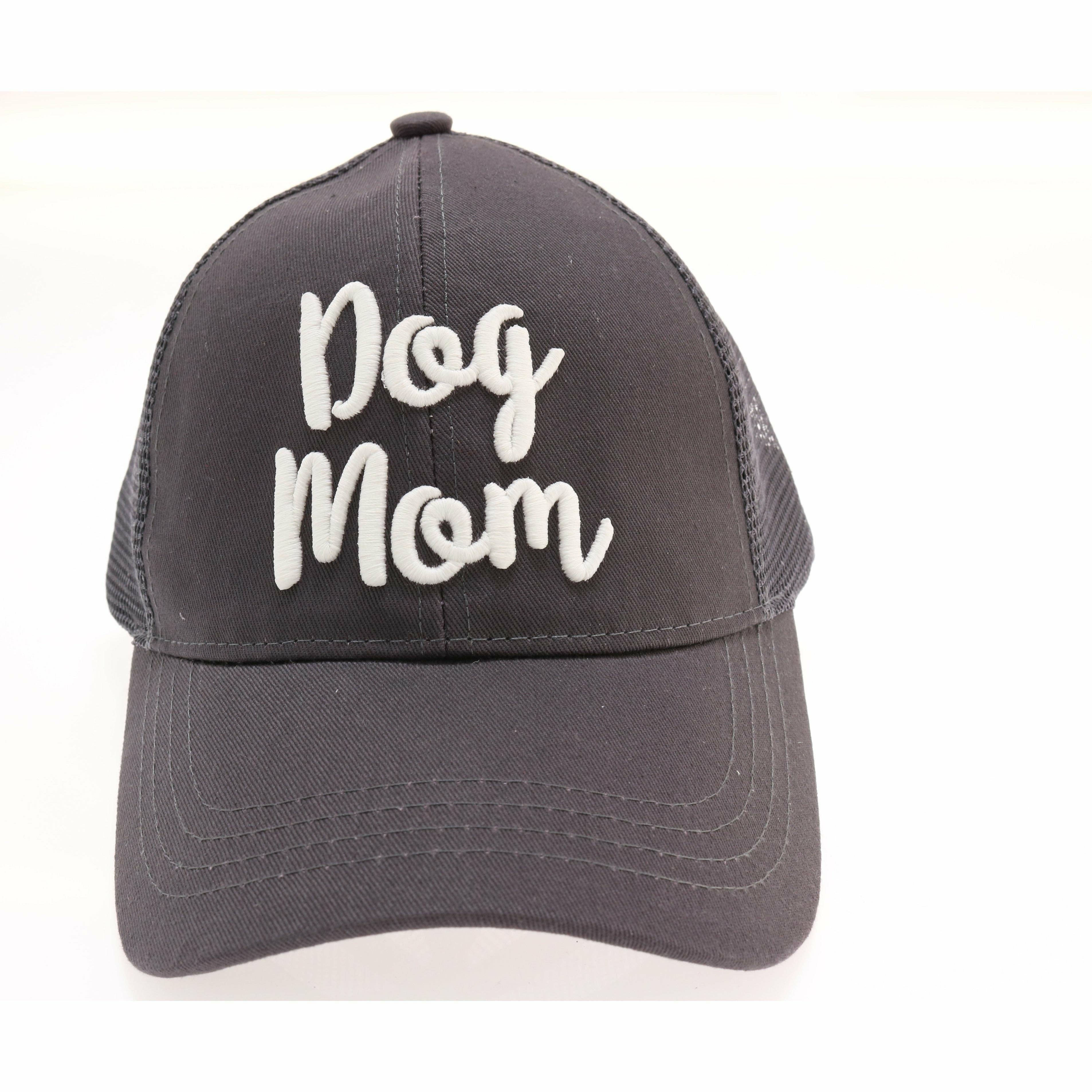 Dog Mom Embroidered Mesh Back High Ponytail CC Ball Cap - Premium Caps from C.C Beanie - Just $22.95! Shop now at Pat's Monograms