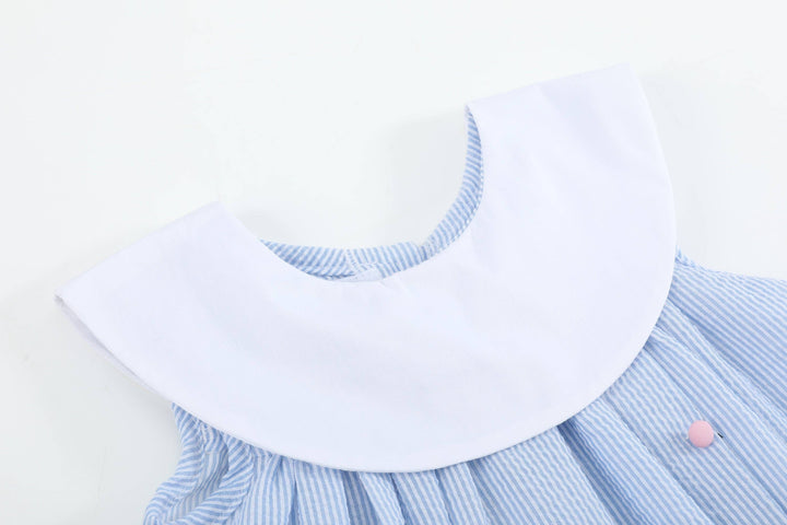 Blue Bunnies Seersucker Yoke Dress - Premium Baby & Toddler Dresses from Lil Cactus - Just $39.95! Shop now at Pat's Monograms