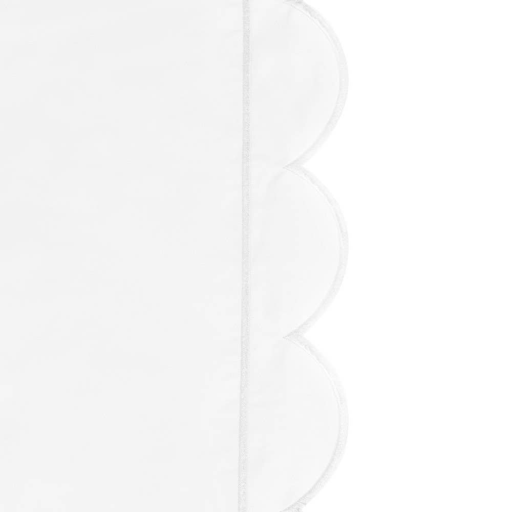 Scallop Frame Embroidered Cotton Percale Euro Sham - Premium Home Textiles from Mélange Home - Just $48.95! Shop now at Pat's Monograms