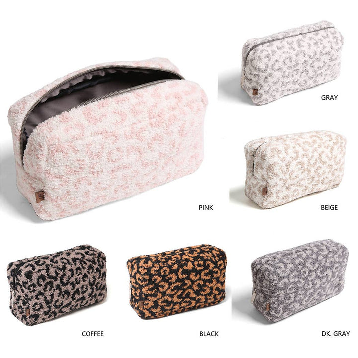 Large Leopard Print Luxury Soft Travel Pouch - Premium Cosmetic Bag from Fashion City - Just $19.95! Shop now at Pat's Monograms