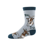You Goat This | Kids' Funny Cotton Crew Socks - Premium socks from Oooh Yeah/Sock It Up/Oooh Geez Slippers - Just $8.95! Shop now at Pat's Monograms