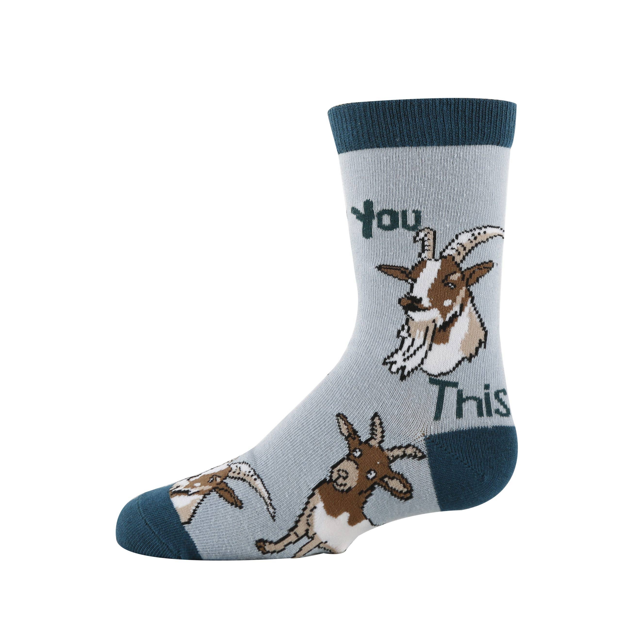 You Goat This | Kids' Funny Cotton Crew Socks - Premium socks from Oooh Yeah/Sock It Up/Oooh Geez Slippers - Just $8.95! Shop now at Pat's Monograms