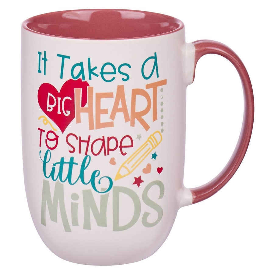 Mug Red Big Heart to Shape Minds - Premium  from Christian Art Gifts - Just $14.95! Shop now at Pat's Monograms