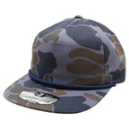 Old School Camo Unstructured Rope - Premium hat from DOBBI - Just $15! Shop now at Pat's Monograms