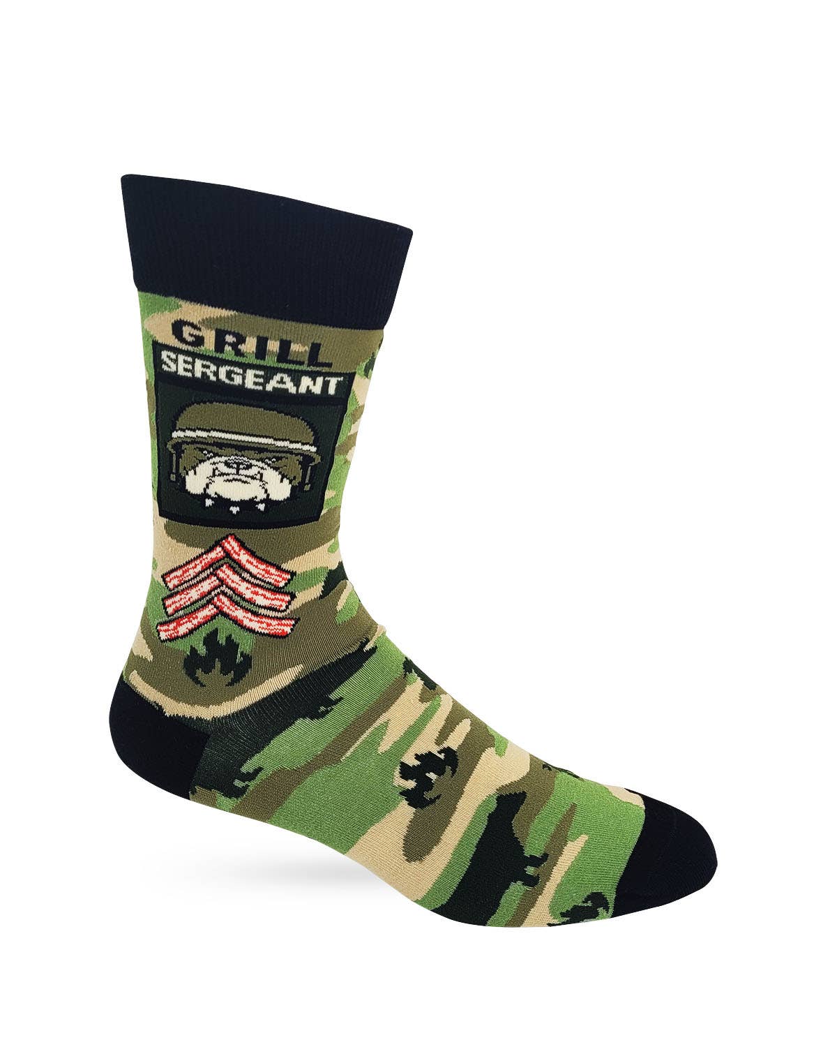 Grill Sergeant Cookout Grilling BBQ Men's Novelty Crew Socks