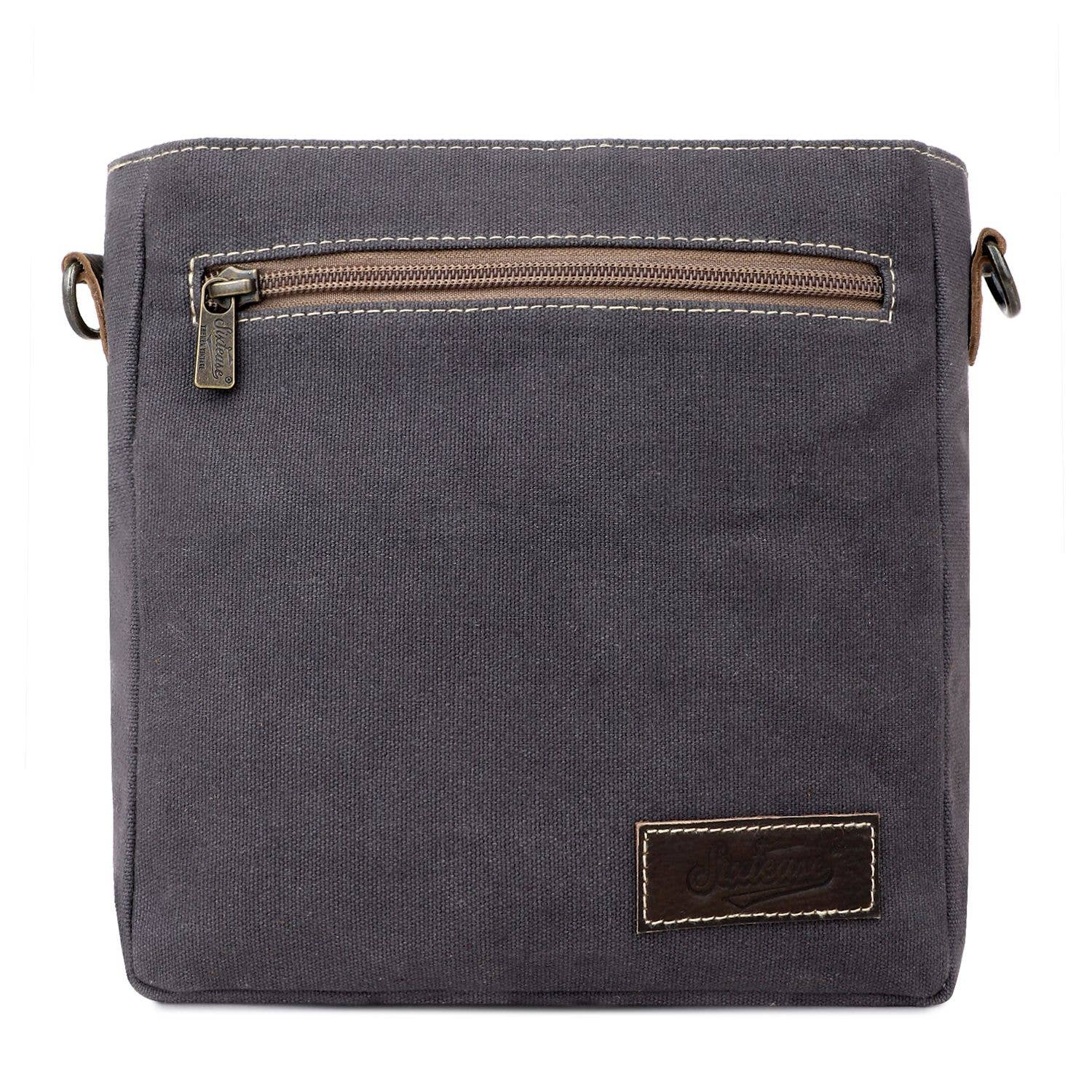Canvas & Leather Women Crossbody - Silver/Davy's Gray - Premium  from Sixtease Bags USA - Just $34.95! Shop now at Pat's Monograms