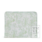 Roadie Large - Bunny Toile Green Zip Pouch - Premium travel bag from TRVL Design - Just $32! Shop now at Pat's Monograms