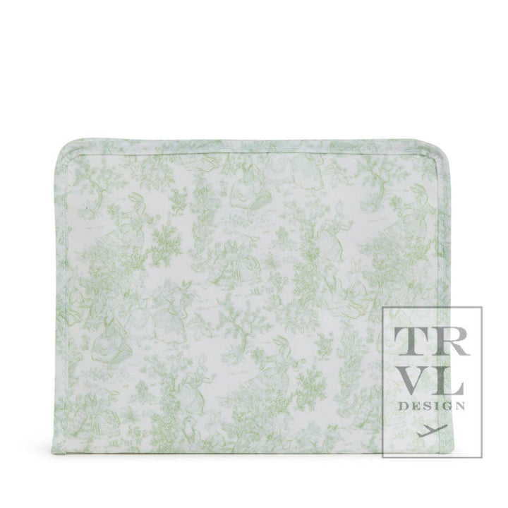 Roadie Large - Bunny Toile Green Zip Pouch - Premium travel bag from TRVL Design - Just $32! Shop now at Pat's Monograms