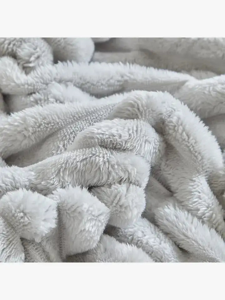 Ultra Soft Ribbed Blanket - Plush Flannel Throw - Premium blankets from FLUFFERY - Just $21.95! Shop now at Pat's Monograms