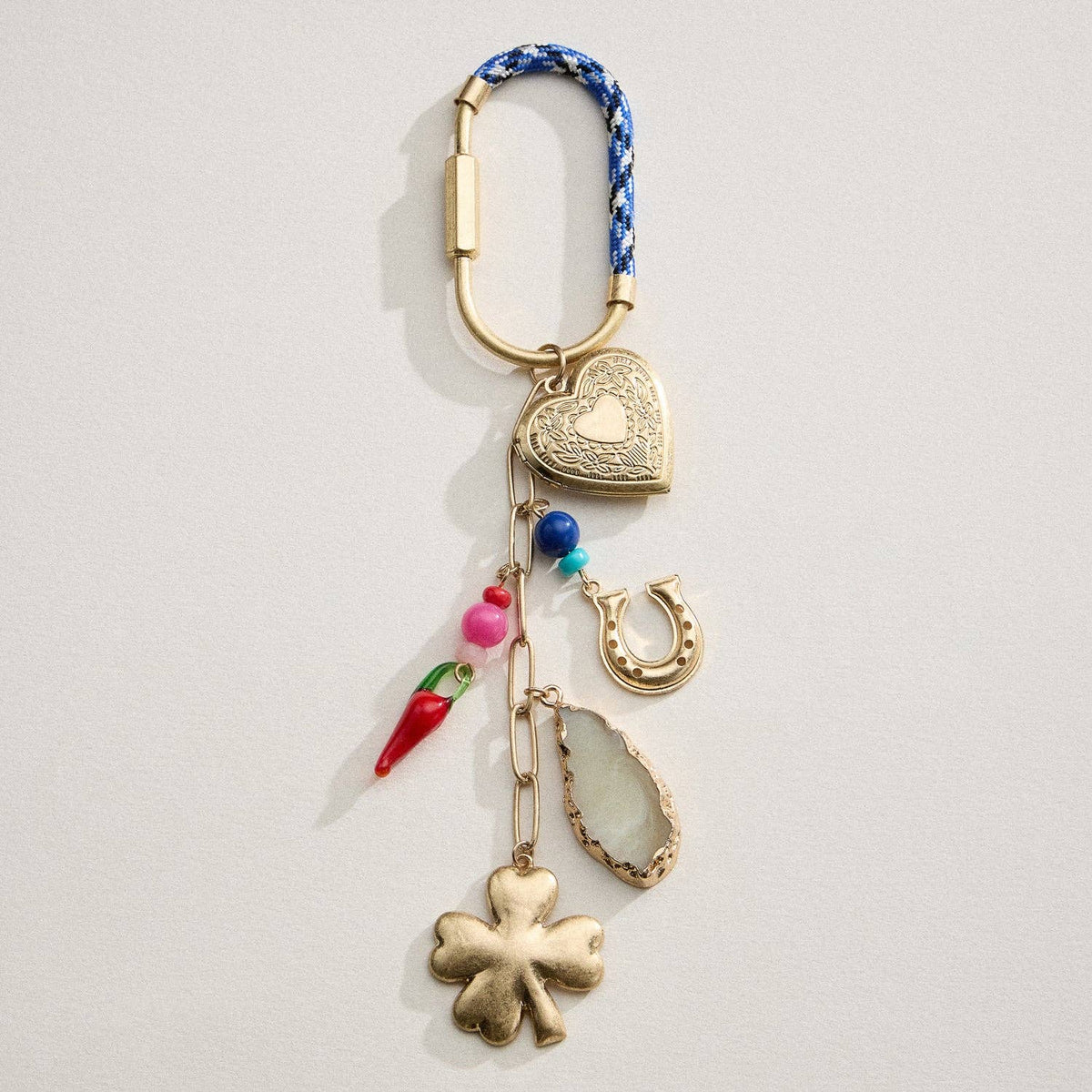 Gold Lucky Charm Keychain | Clover & Heart — Frem