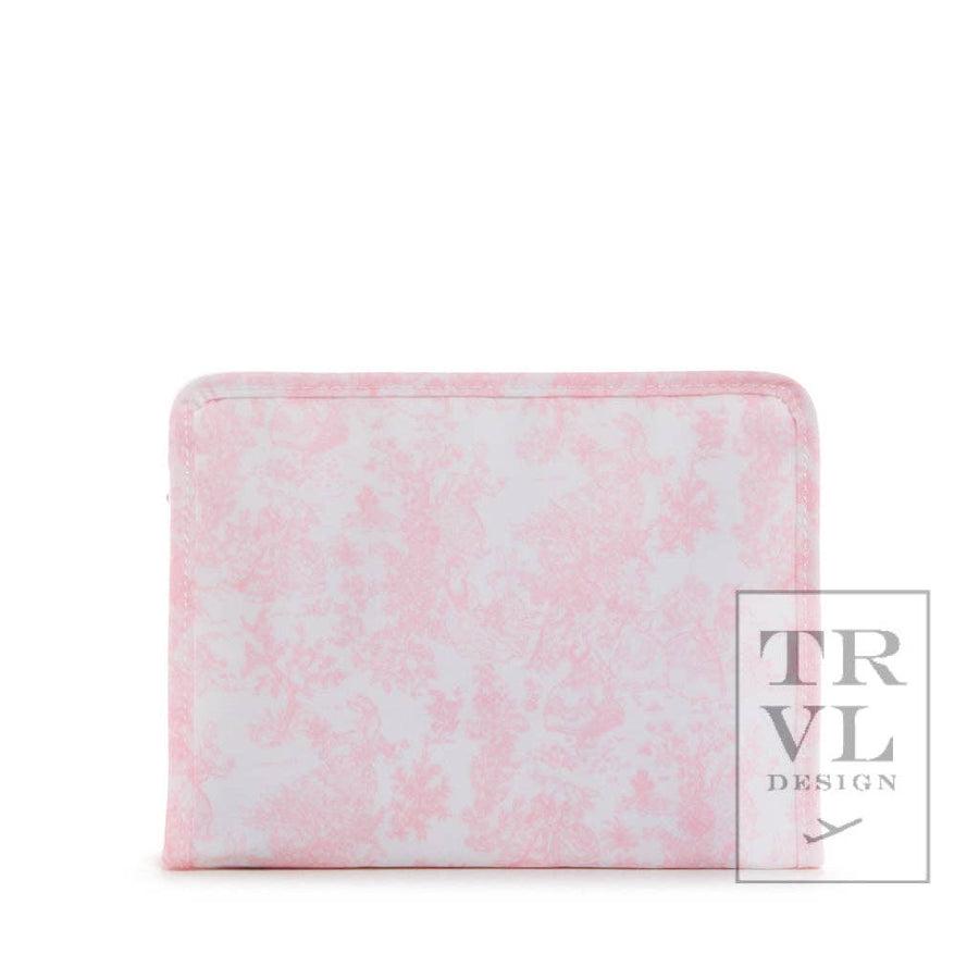 Roadie Medium - Bunny Toile Pink Zip Pouch - Premium Travel Accessories from TRVL Design - Just $29.95! Shop now at Pat's Monograms