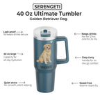 40oz Golden Retriever Tumbler -3D Printed - Vacuum Insulated - Premium Tumblers from E&S Pets - Just $36.95! Shop now at Pat's Monograms