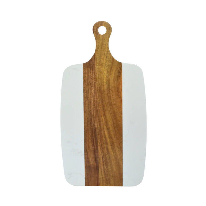 White Marble & Acacia Wood Handled Board - Premium Cutting Boards from Creative Gifts International Inc. - Just $38.95! Shop now at Pat's Monograms