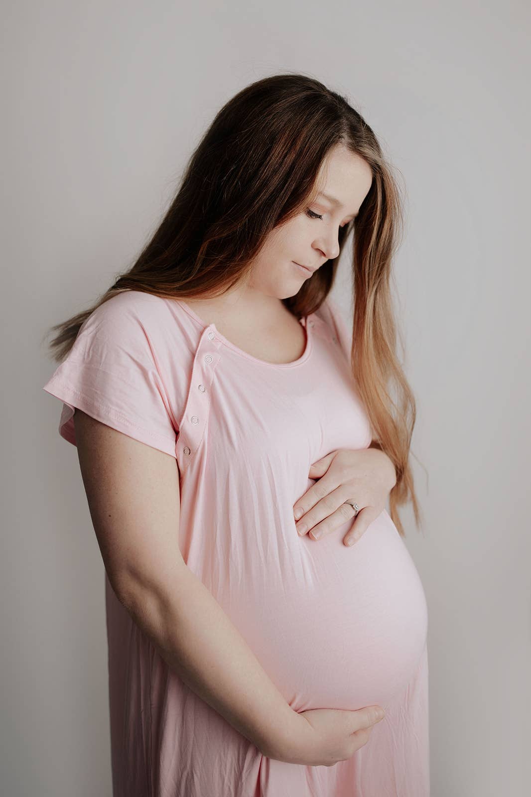 Light Pink Mommy Labor and Delivery/ Nursing Gown - Premium Maternity Clothing from Three Little Tots - Just $34.95! Shop now at Pat's Monograms