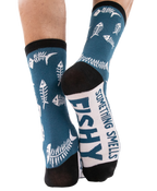 Something's Fishy Crew Sock - Premium Socks from Lazy One - Just $9.95! Shop now at Pat's Monograms