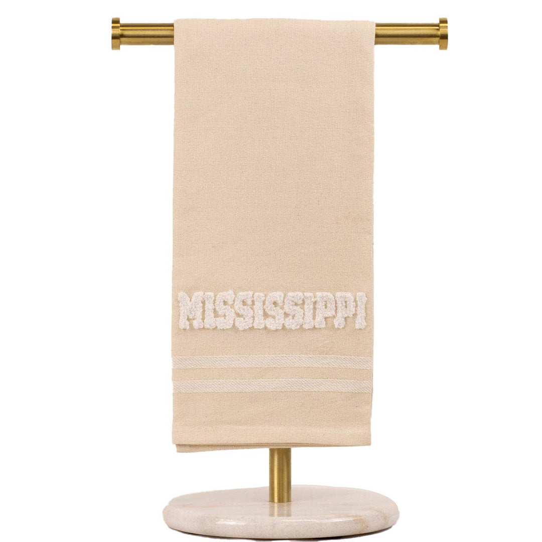 Mississippi Embroidery Hand Towel - Premium hand towel from The Royal Standard - Just $10.95! Shop now at Pat's Monograms