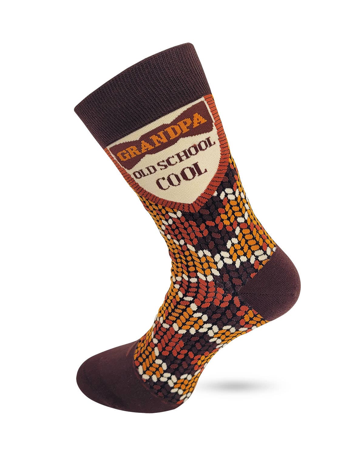 Grandpa Old School Cool Men's Novelty Crew Socks - Premium socks from Fabdaz - Just $11.95! Shop now at Pat's Monograms