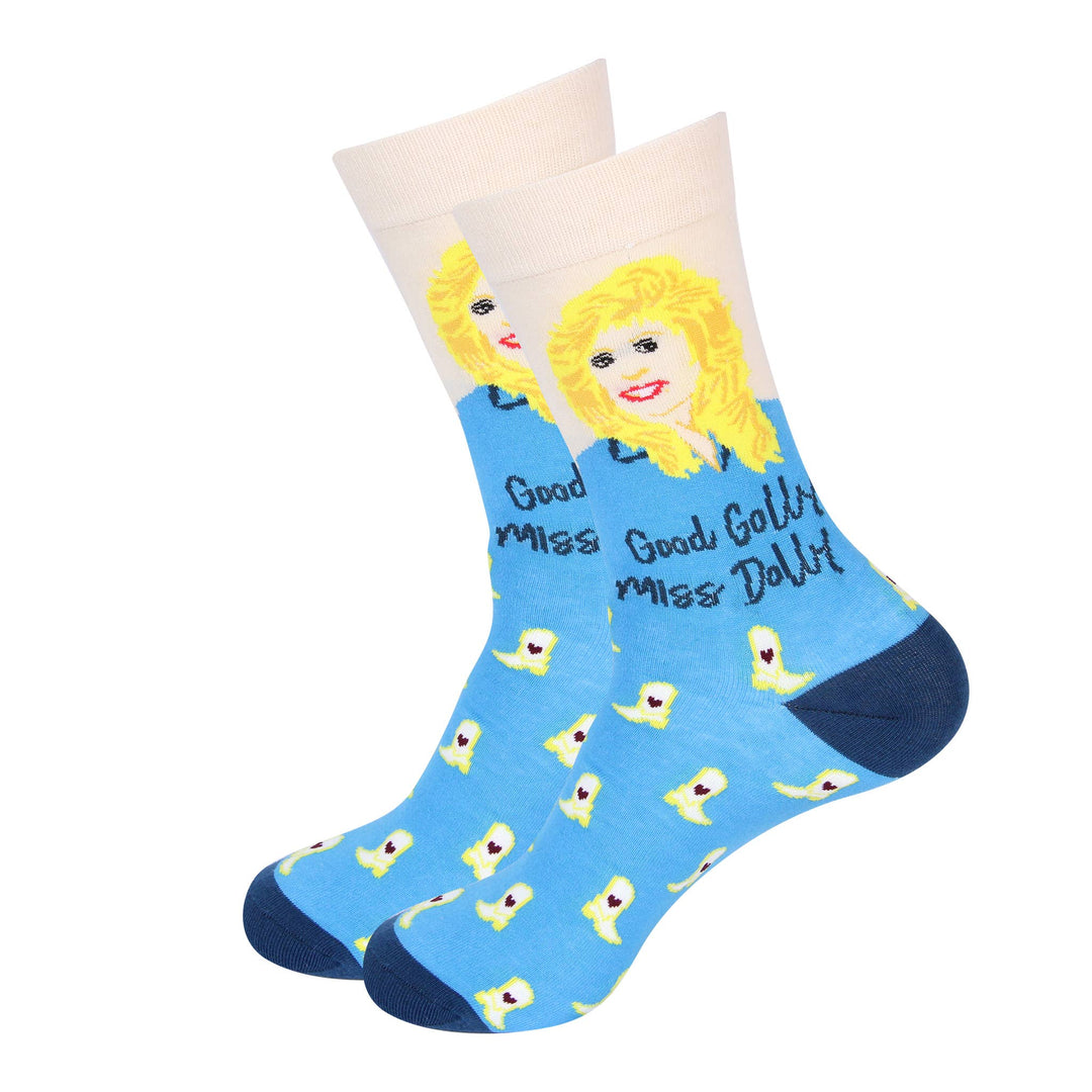 Good Golly Miss Dolly Dolly Parton Inspired Socks - Premium socks from Barrel Down South - Just $11.95! Shop now at Pat's Monograms