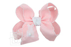 EMBROIDERED EASTER CROCHET EDGE BOWS - Premium Hair Bows from Beyond Creations, LLC - Just $18.95! Shop now at Pat's Monograms