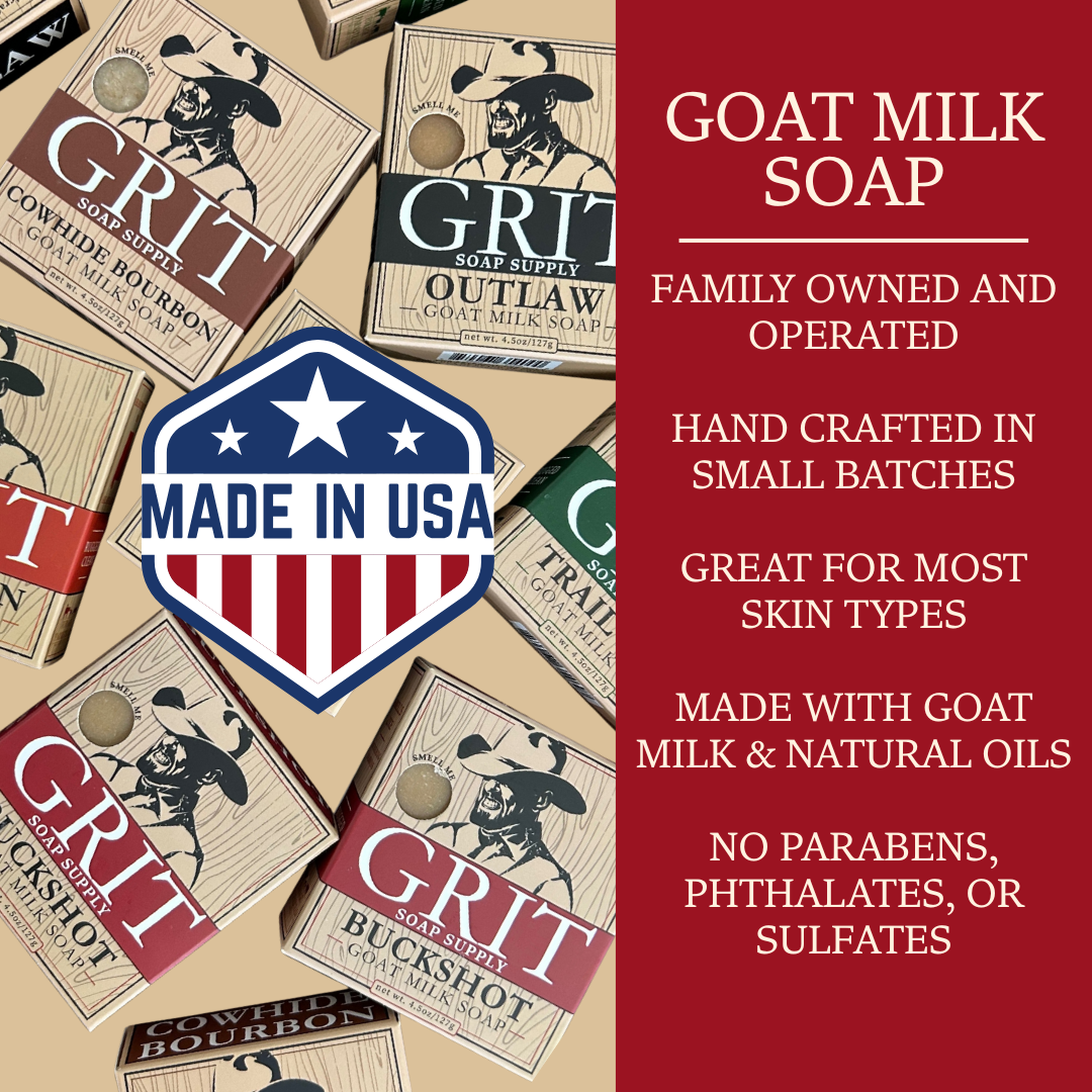 Outlaw Goat Milk Bar Soap - Premium Bath & Body from GRIT Soap Supply - Just $8.95! Shop now at Pat's Monograms