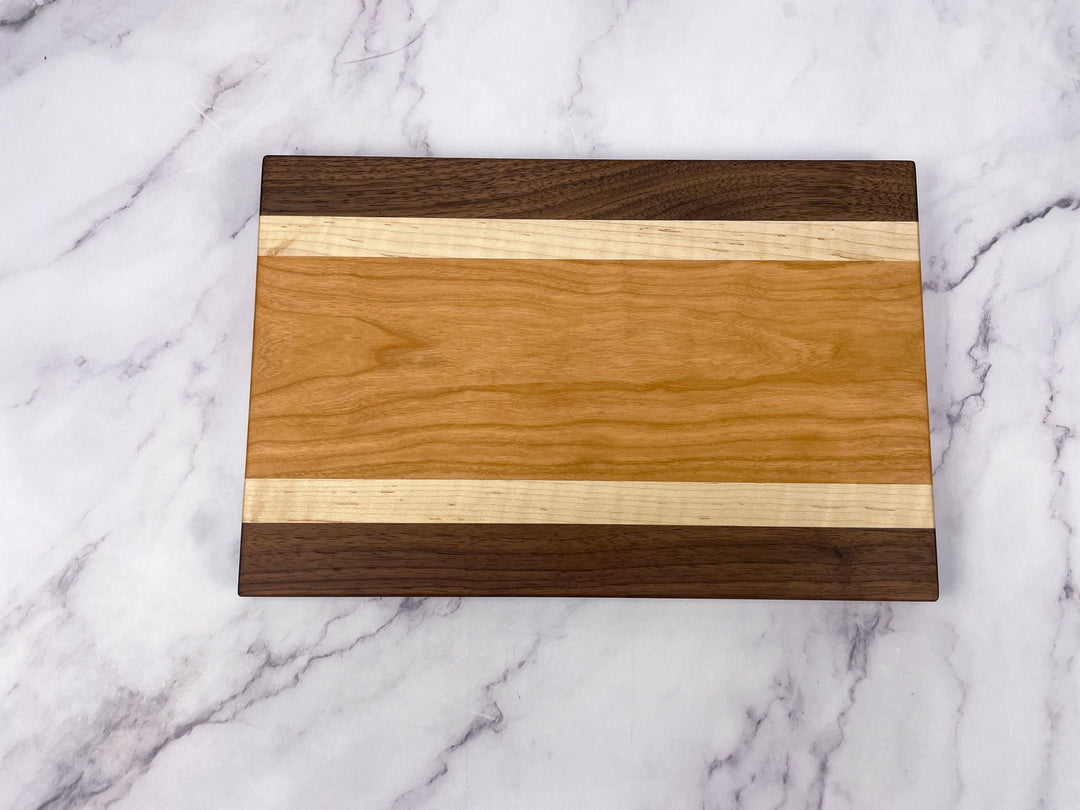 Small Luxury Cutting Board - Cherry, Walnut, Curly Maple - Premium Hardwood Cutting Board from 609 Wood Design - Just $54.95! Shop now at Pat's Monograms