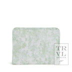 Roadie Medium - Bunny Toile Green Zip Pouch - Premium travel bag from TRVL Design - Just $29.95! Shop now at Pat's Monograms