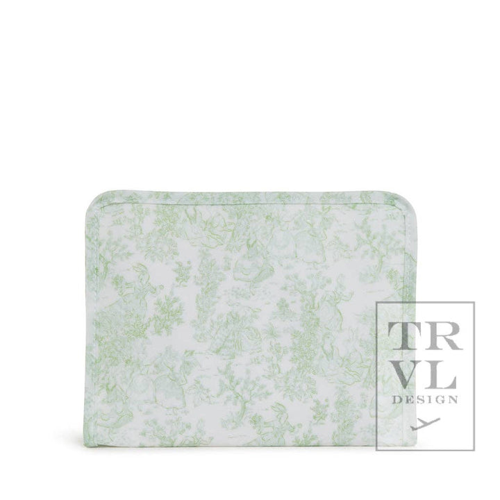 Roadie Medium - Bunny Toile Green Zip Pouch - Premium travel bag from TRVL Design - Just $29.95! Shop now at Pat's Monograms