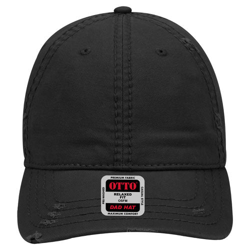 Distressed Twill Cap w/ Heavy Stitching - Premium Headwear from Otto Caps - Just $10.95! Shop now at Pat's Monograms