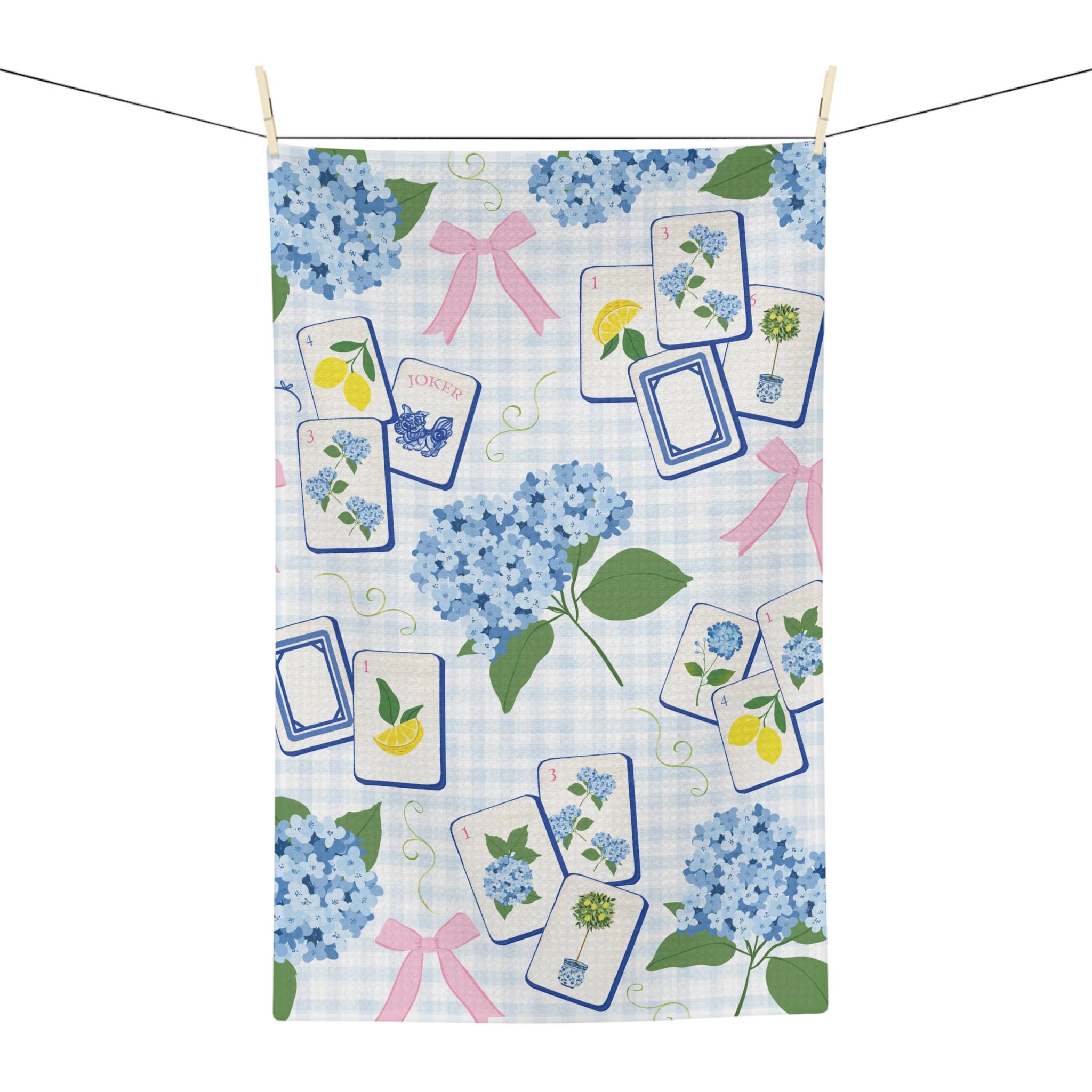 Mahjong Hydrangea Kitchen Towel Mahj - Premium Kitchen Towel from Canary Road - Just $15.95! Shop now at Pat's Monograms