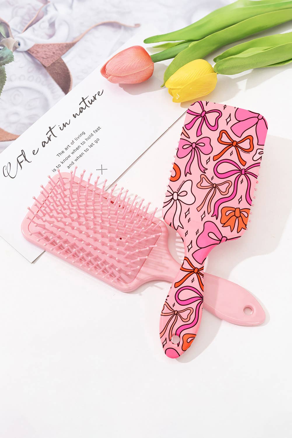Starry Ribbon Bow Print Air Cushion Comb - Premium Accessories from Aapparella - Just $7.95! Shop now at Pat's Monograms
