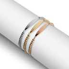 Stainless Steel Adjustable Engravable Curved Bar Beaded Bracelet - Premium Jewelry from WJW - Just $27.95! Shop now at Pat's Monograms