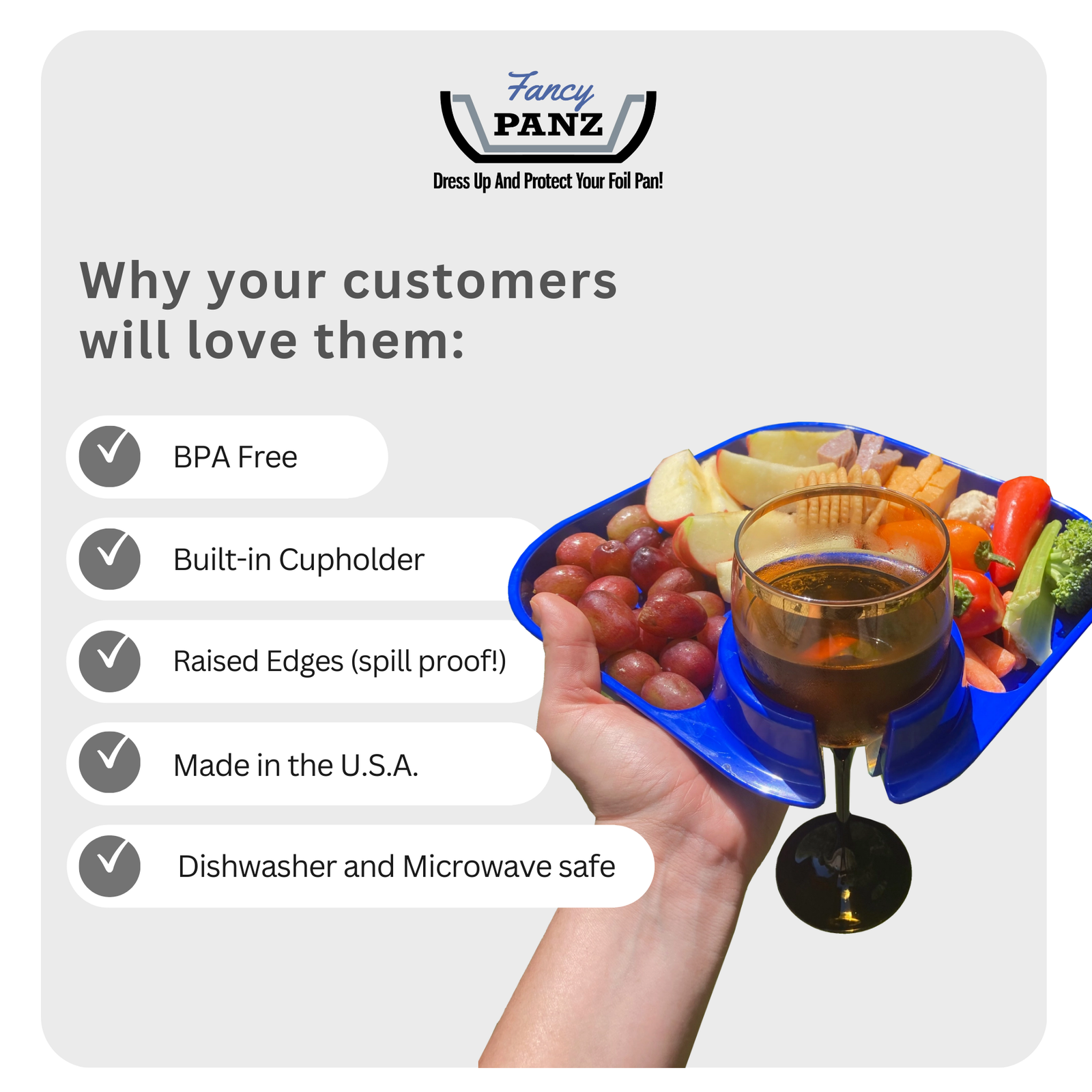 Reusable Party Plates w/ Beverage Holder - Set of 4 - Red - Premium Kitchen Accessories from Fancy Panz - Just $19.95! Shop now at Pat's Monograms