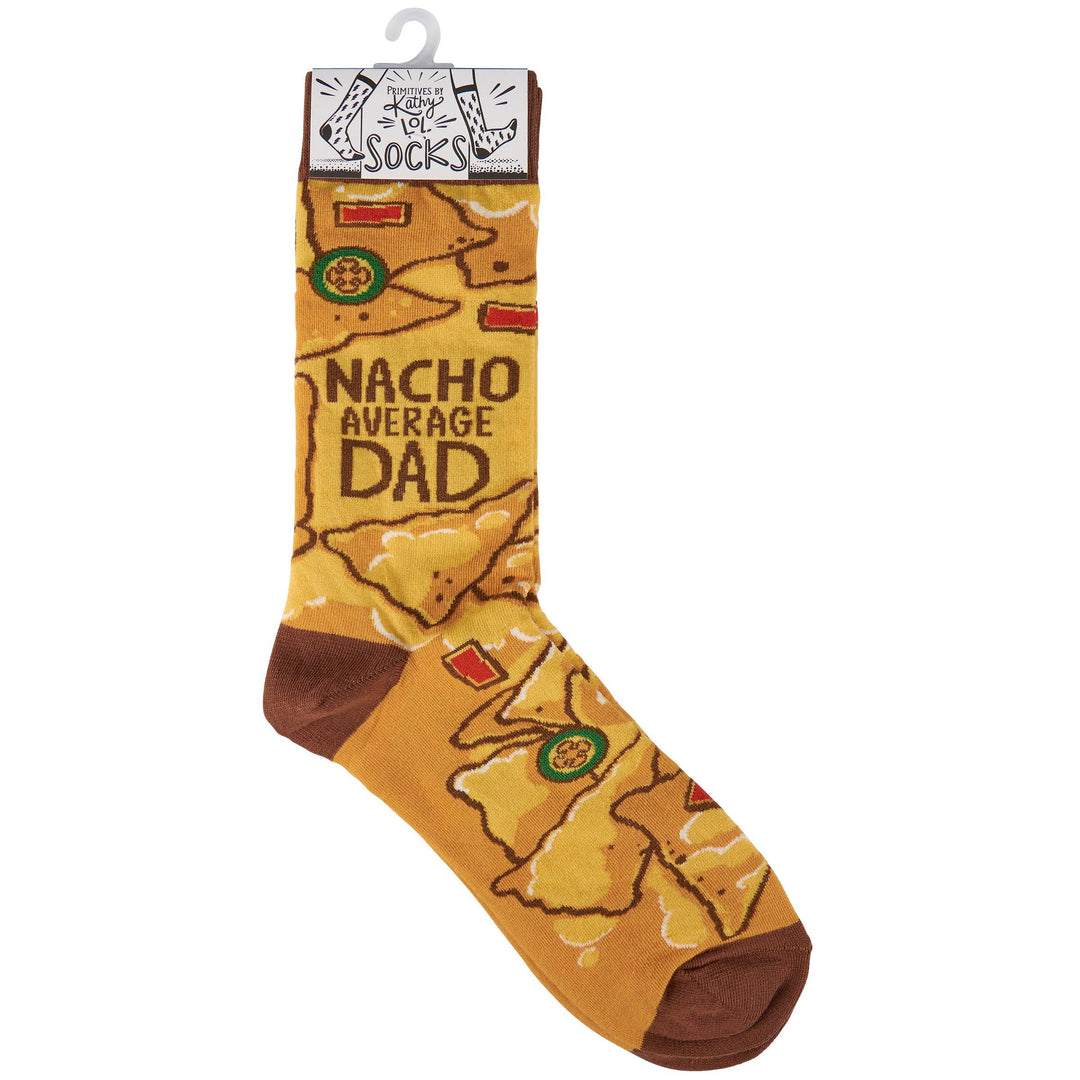 Nacho Average Dad Socks - Premium socks from Primitives by Kathy - Just $11.50! Shop now at Pat's Monograms