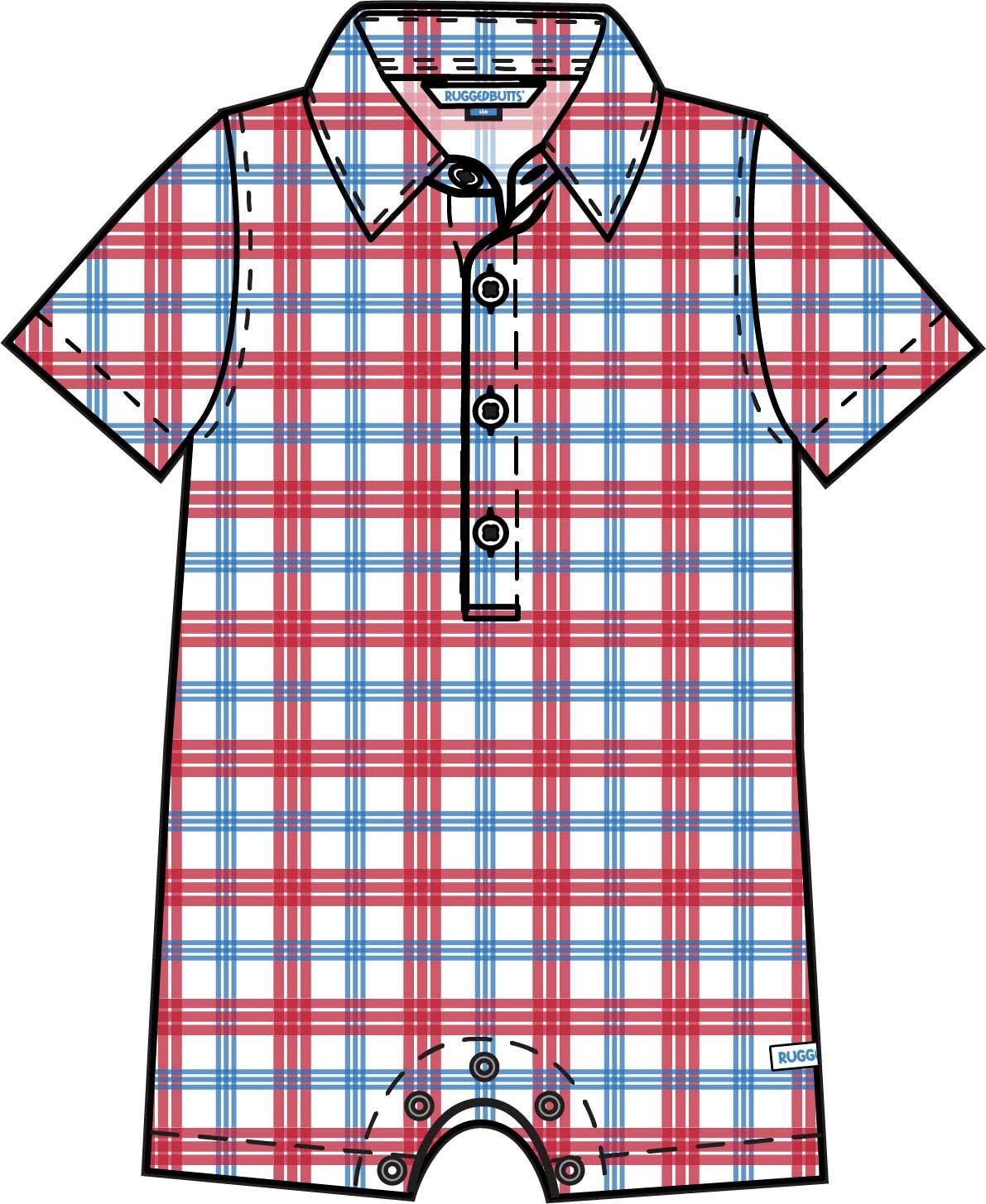 Baby Boys Lincoln Plaid Short Sleeve Woven Button-Up Romper - Premium Baby & Toddler Outfits from RuffleButts + RuggedButts - Just $42.95! Shop now at Pat's Monograms