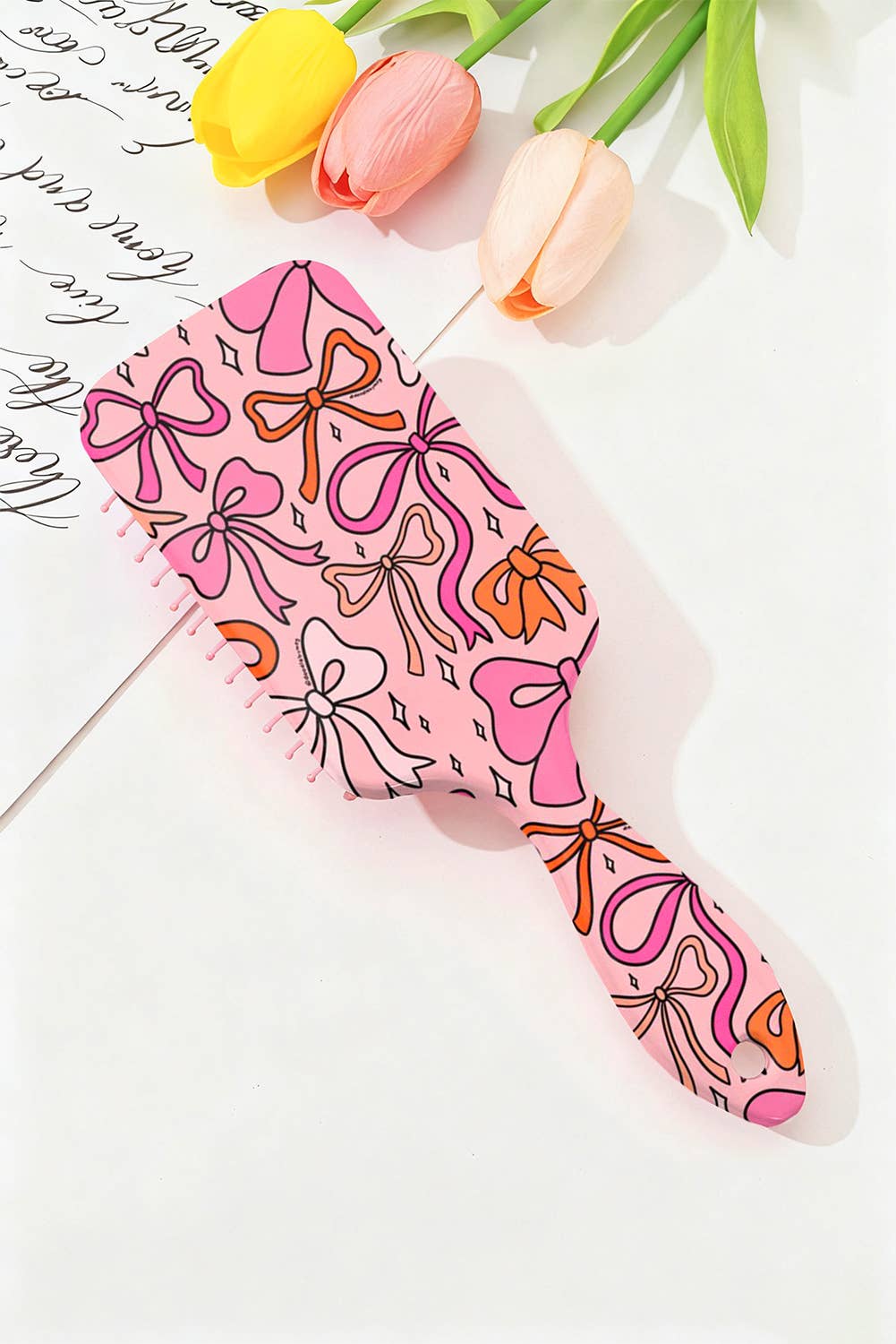Starry Ribbon Bow Print Air Cushion Comb - Premium Accessories from Aapparella - Just $7.95! Shop now at Pat's Monograms