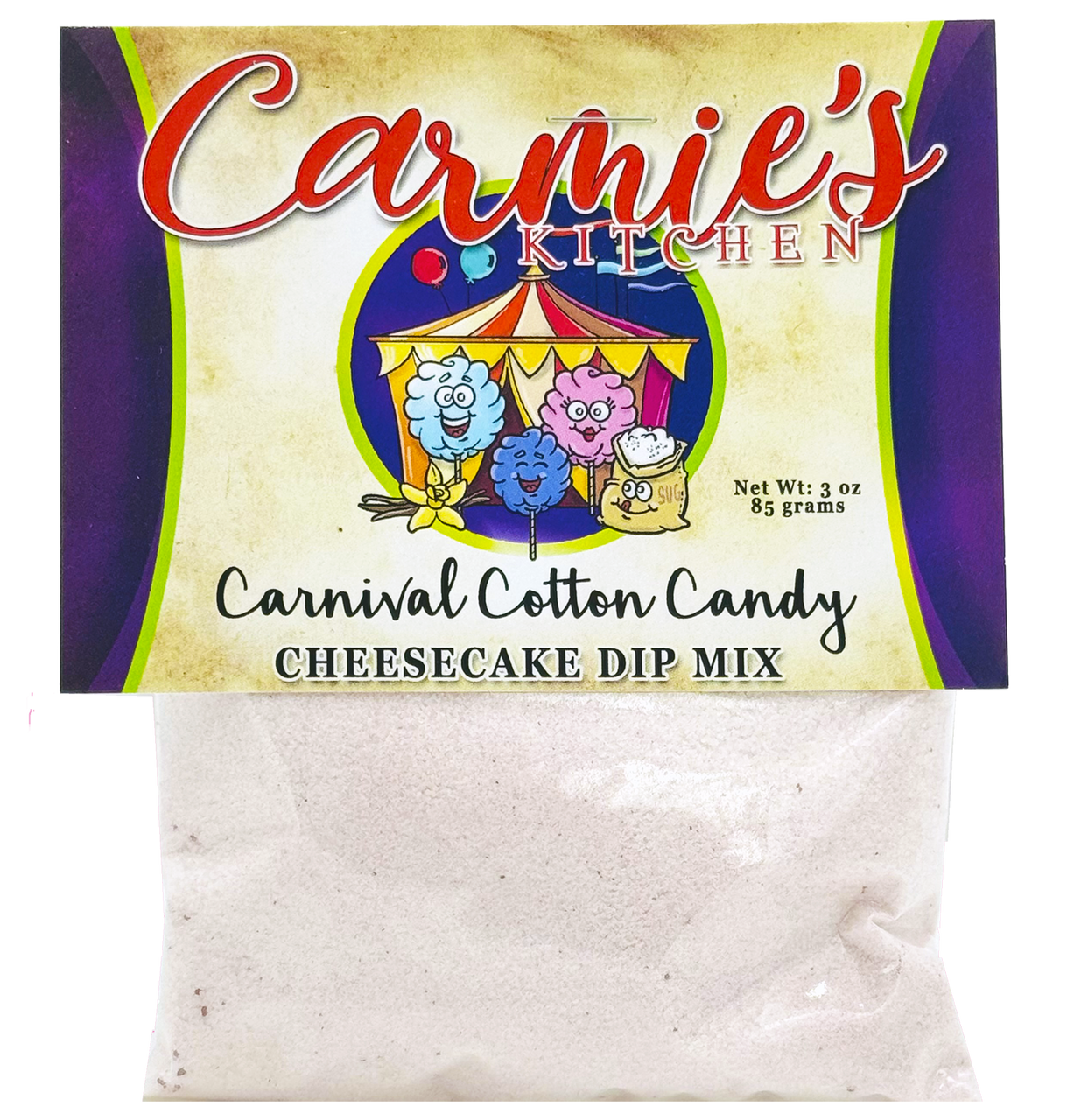 Carnival Cotton Candy Cheesecake Mix - Premium Gourmet Foods from Carmie's Kitchen - Just $5! Shop now at Pat's Monograms