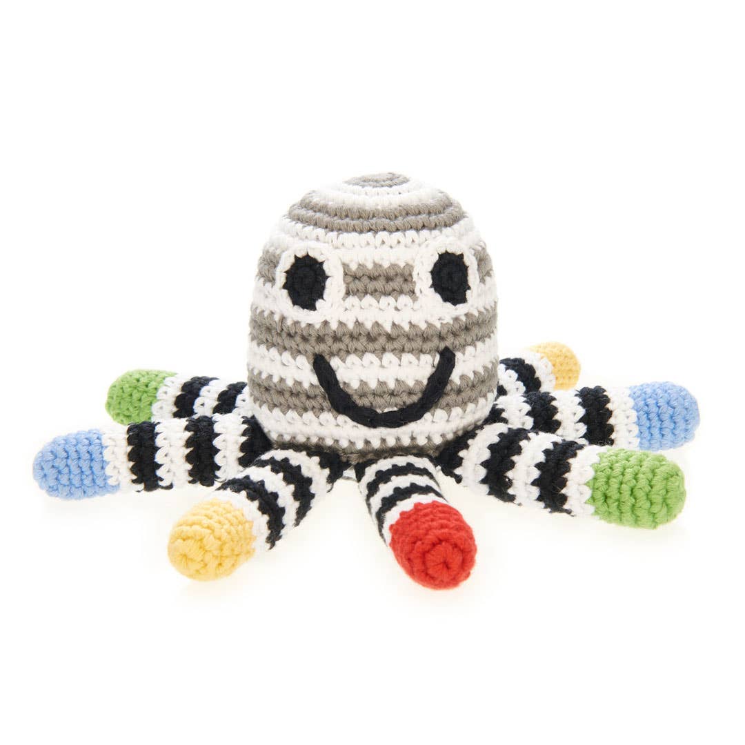 Plush Ocean Toy -  Black and White Octopus - Premium Baby Toys & Activity Equipment from Pebble - Just $18.95! Shop now at Pat's Monograms