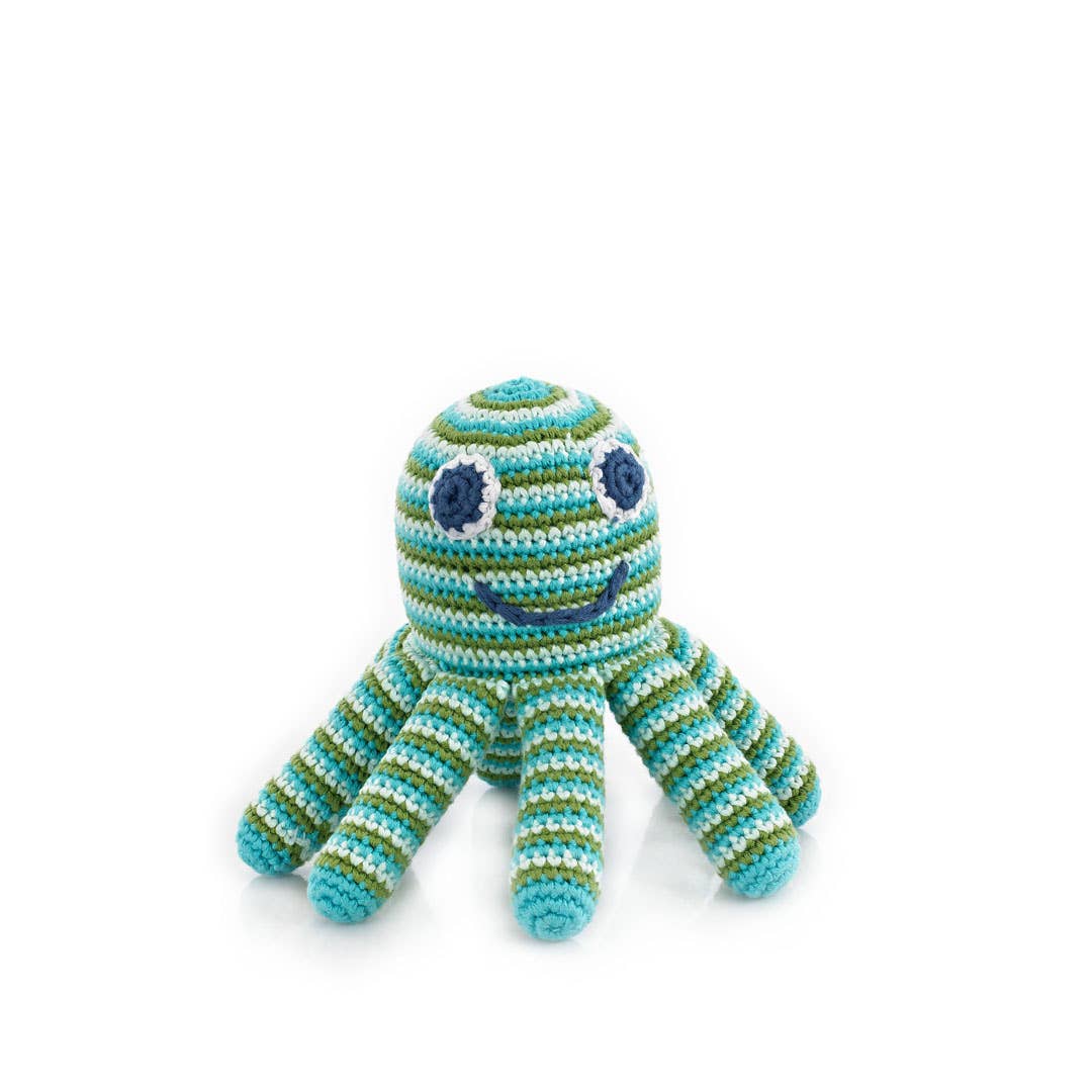 Plush Ocean Toy - Green Octopus Rattle - Premium Baby Toys & Activity Equipment from Pebble - Just $18.95! Shop now at Pat's Monograms
