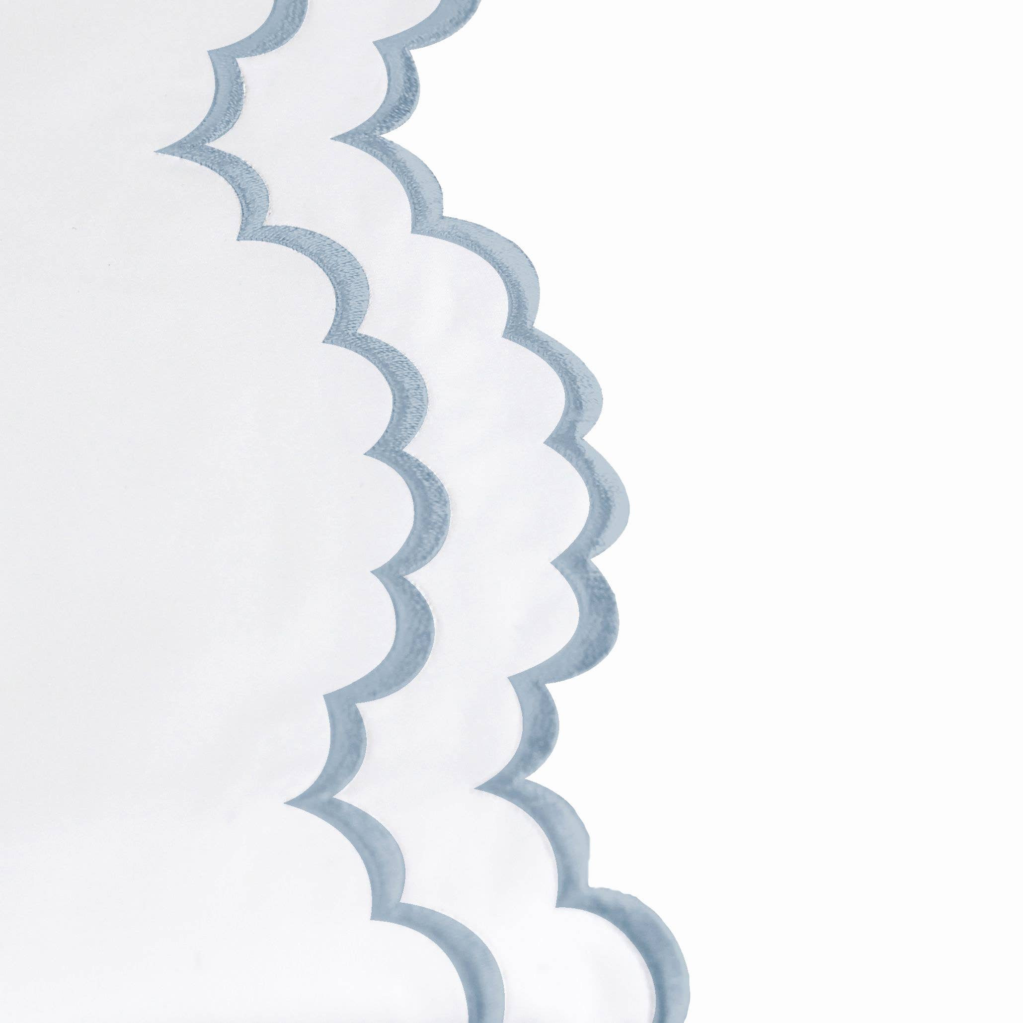 Double Scallop Embroidered Percale Euro Sham Pair - Premium Home Textiles from Mélange Home - Just $48.95! Shop now at Pat's Monograms