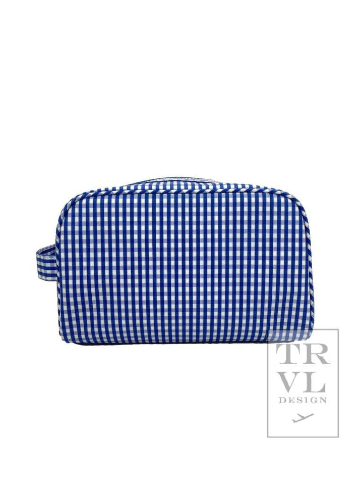 Stowaway - Toiletry Bag Gingham Royal - Premium toiletry bags from TRVL Design - Just $36! Shop now at Pat's Monograms