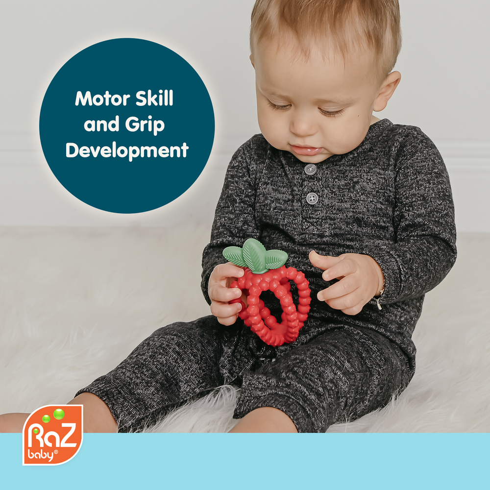 RaZberry Bites Teething Toy - Pink - Premium Baby Soothers from RaZbaby - Just $9.95! Shop now at Pat's Monograms